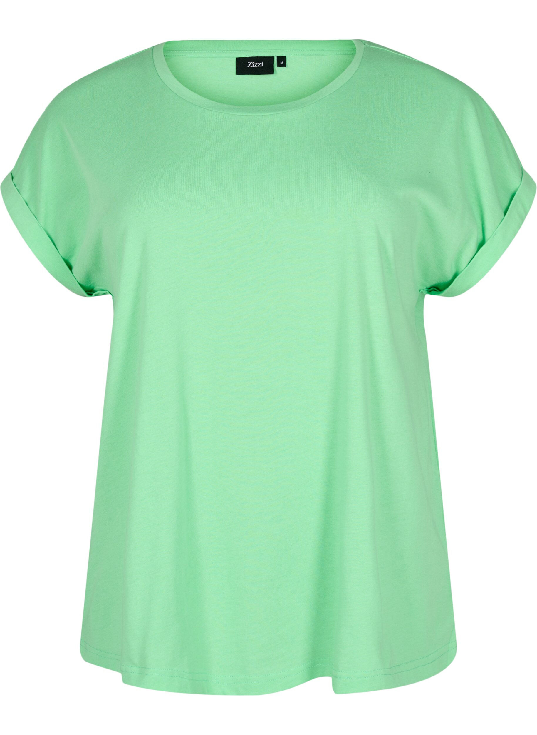 ZizzifashionShort sleeve cotton blend T-shirt, Green, Packshot image number 0