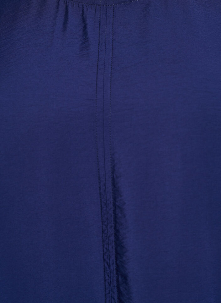 A-line viscose dress with short sleeves, Blue, Packshot image number 2