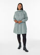 Short sweatshirt dress with high collar and pockets, Green, Model image number 1