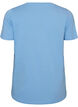 Cotton T-shirt with front print and V-neck, 0698, Packshot image number 1
