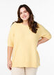 Knitted blouse with short sleeves, Yellow, Model image number 0