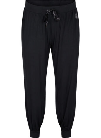 Loose viscose exercise trousers
