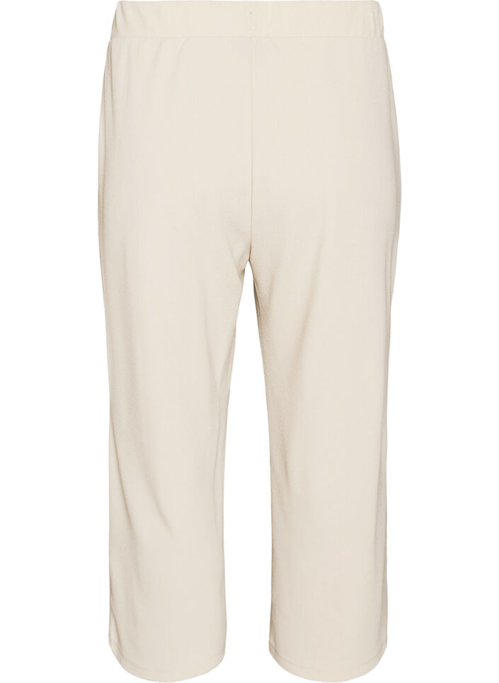 Loose trousers with 7/8 length, Beige, Packshot image number 1