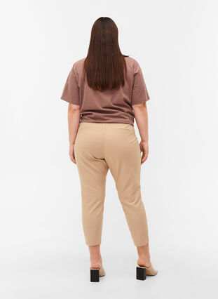 Classic ankle-length trousers, Sand, Model image number 1