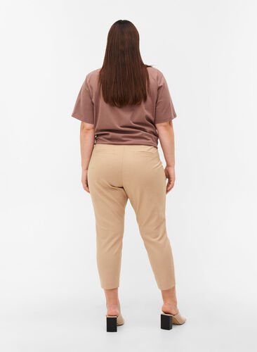 Classic ankle-length trousers, Sand, Model image number 1