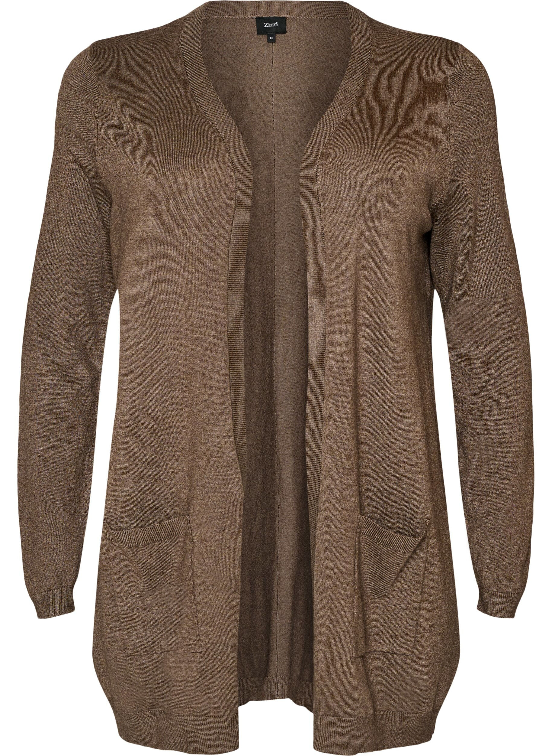 Long knitted cardigan in a viscose blend