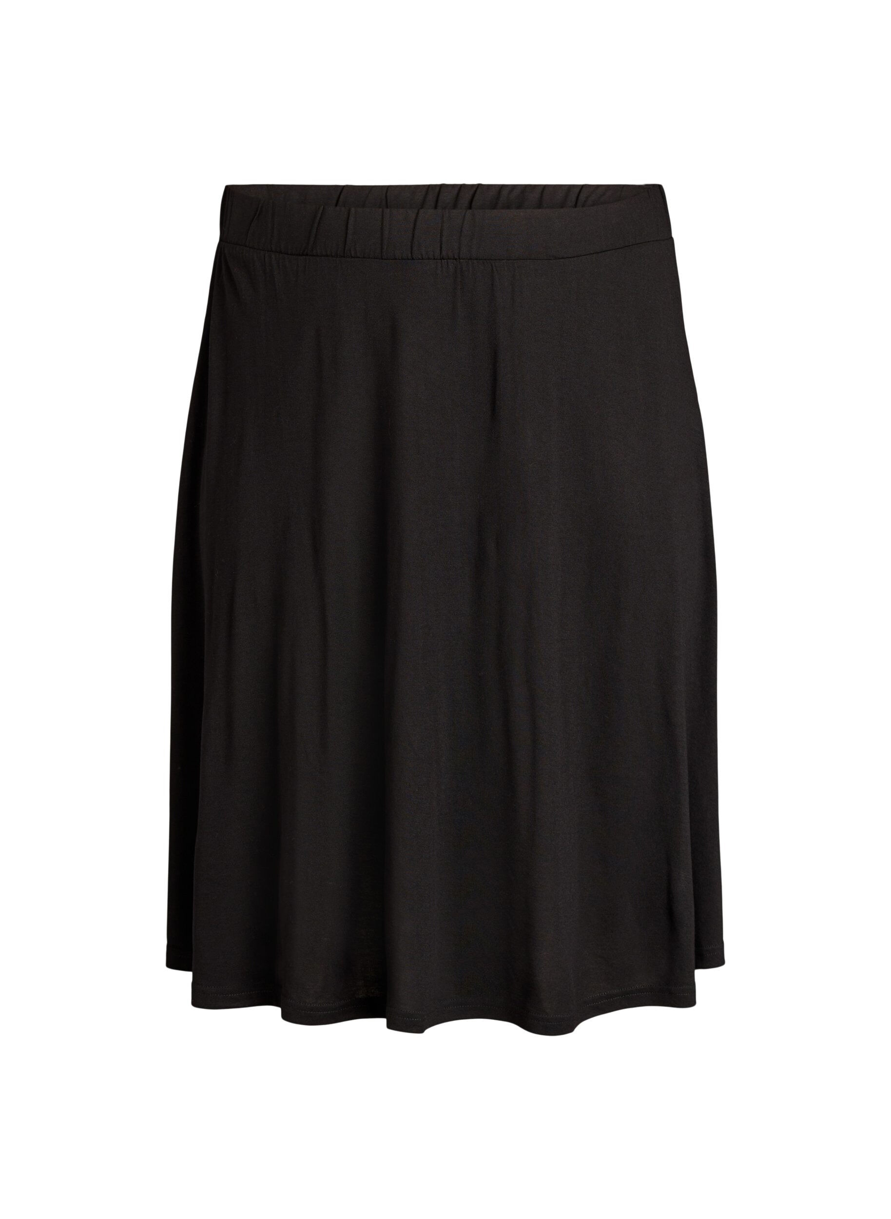 Zizzifashion 2-pack skater skirts in viscose, Black, Packshot image number 3