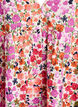 Floral cotton dress with ruffles and V-neck, Pink, Packshot image number 2