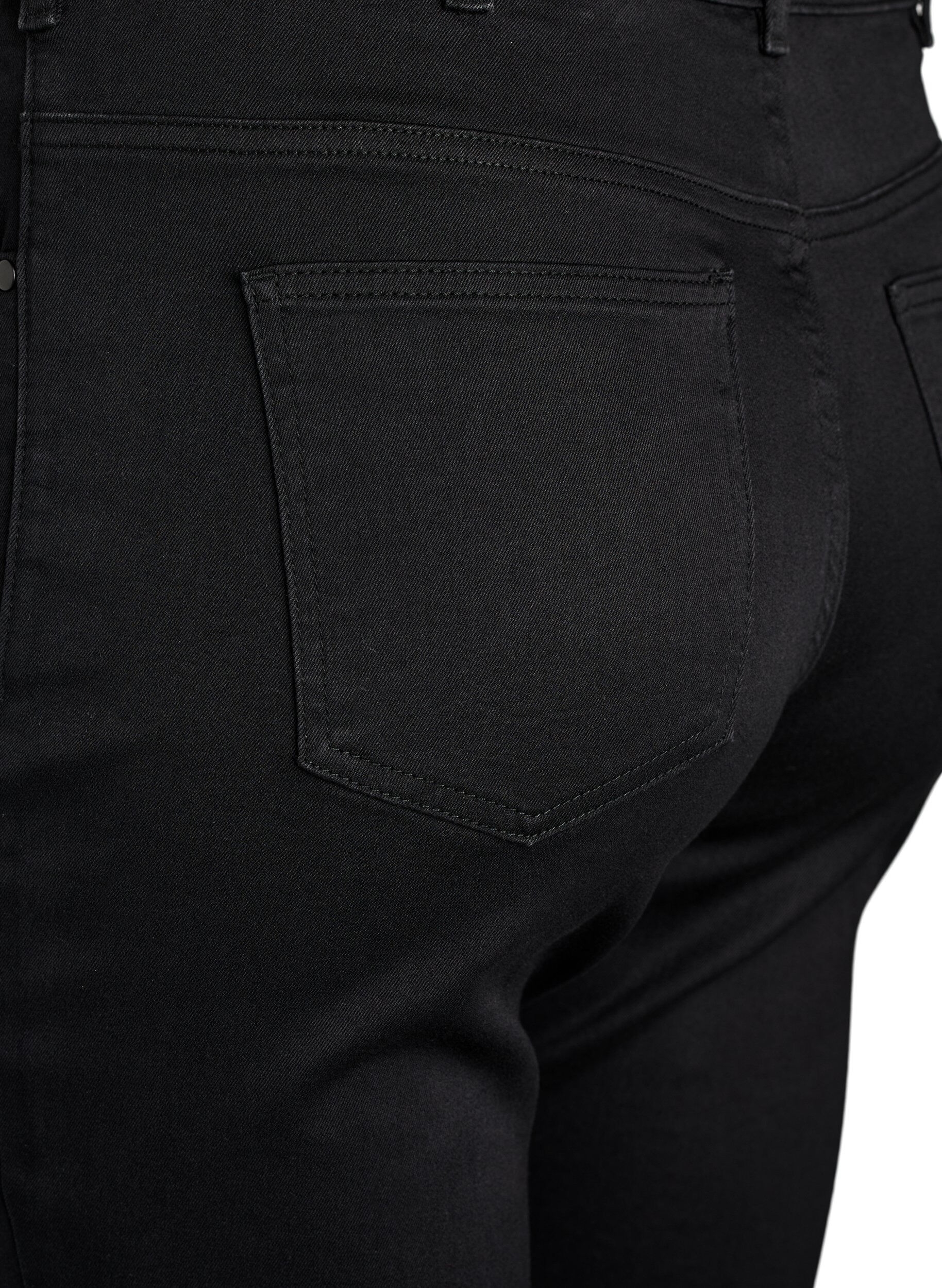 ZizzifashionSlim fit Emily jeans with normal waist, Black, Packshot image number 3