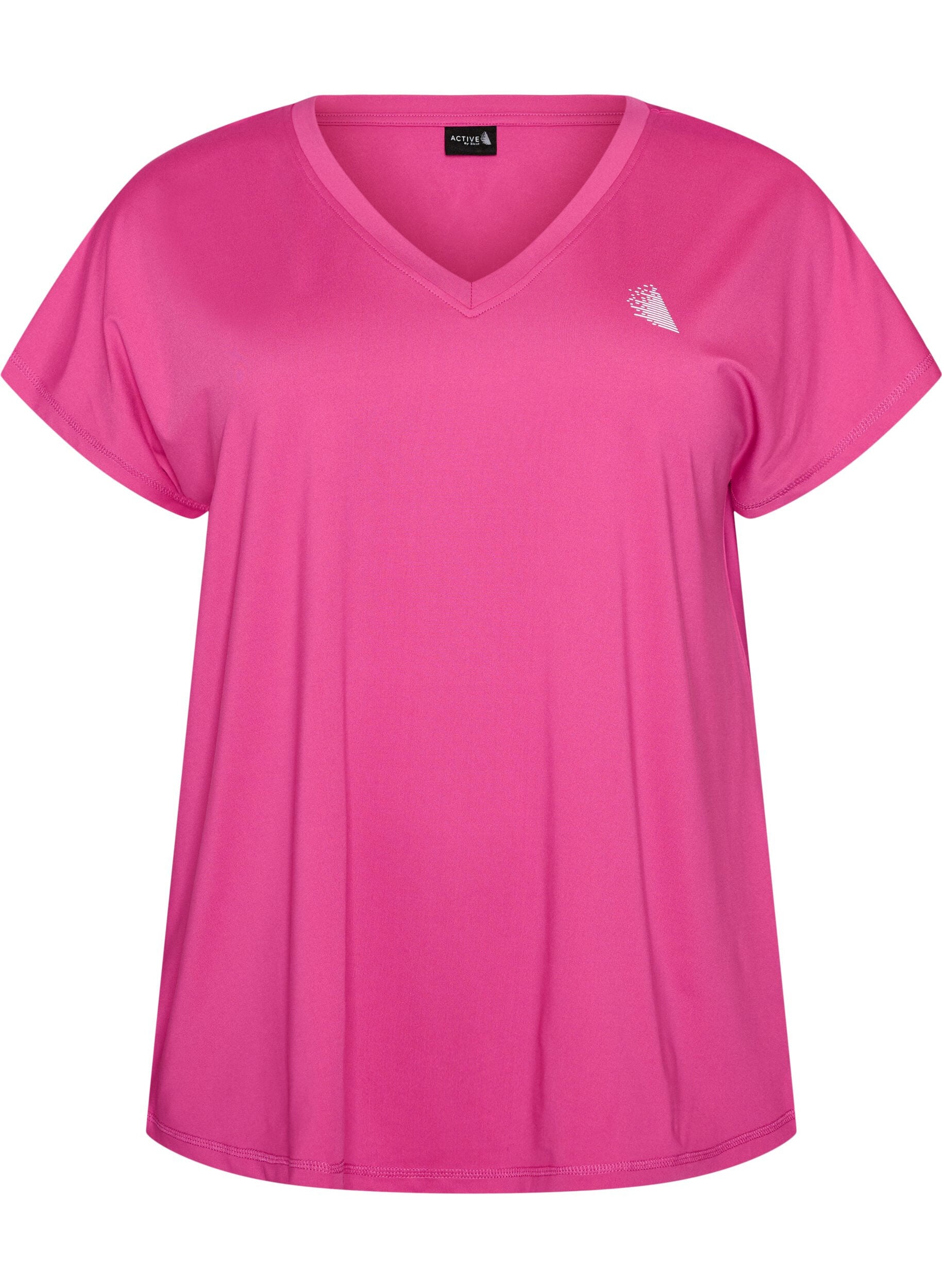 ZizzifashionLoose training t-shirt with v-neck, Pink, Packshot image number 0