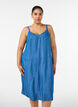 Denim-look dress in TENCEL&trade; Lyocell with straps, Blue, Model image number 0