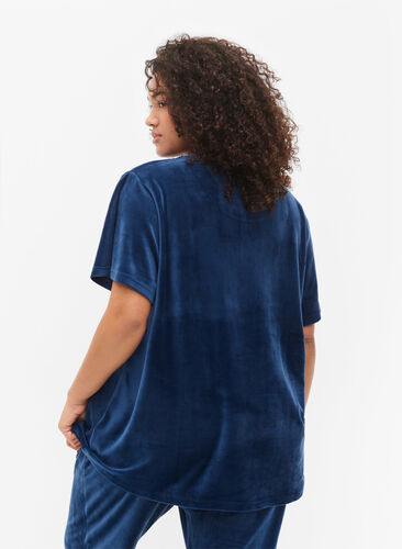 Velour T-shirt, Insignia Blue, Model image number 1