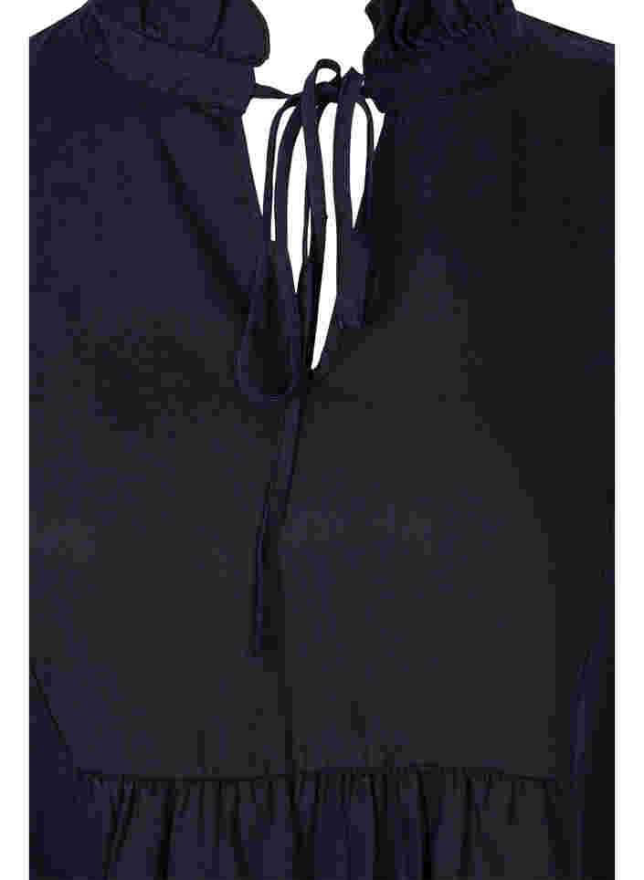 Dress with 3/4 sleeves in lyocell (TENCEL™), Black, Packshot image number 2