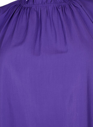 Long-sleeved viscose blouse with ruffles, Prism Violet, Packshot image number 2