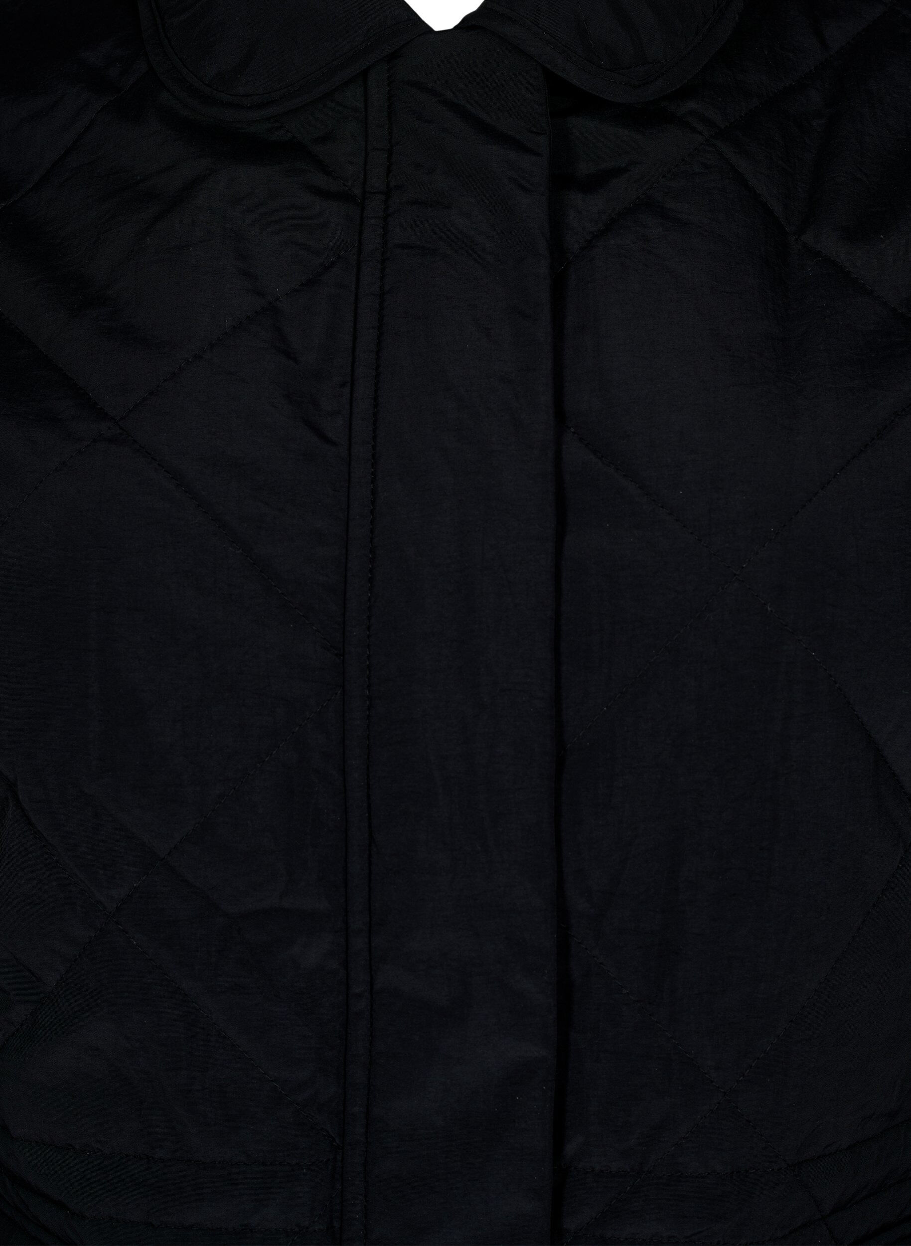 Zizzifashion Quilted jacket with collar and pockets, Black, Packshot image number 2