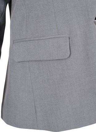 Simple blazer with pockets, Medium Grey Melange, Packshot image number 3