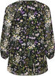 Floral print A-line tunic, Black, Packshot image number 1