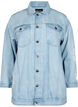 Loose fit denim jacket with worn details, Light blue denim, Packshot image number 0