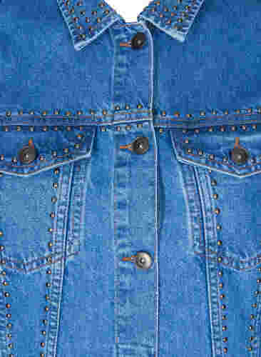 Studded denim jacket, Blue denim, Packshot image number 2