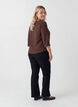 Blouse with 3/4 sleeves, Brown, Model image number 2
