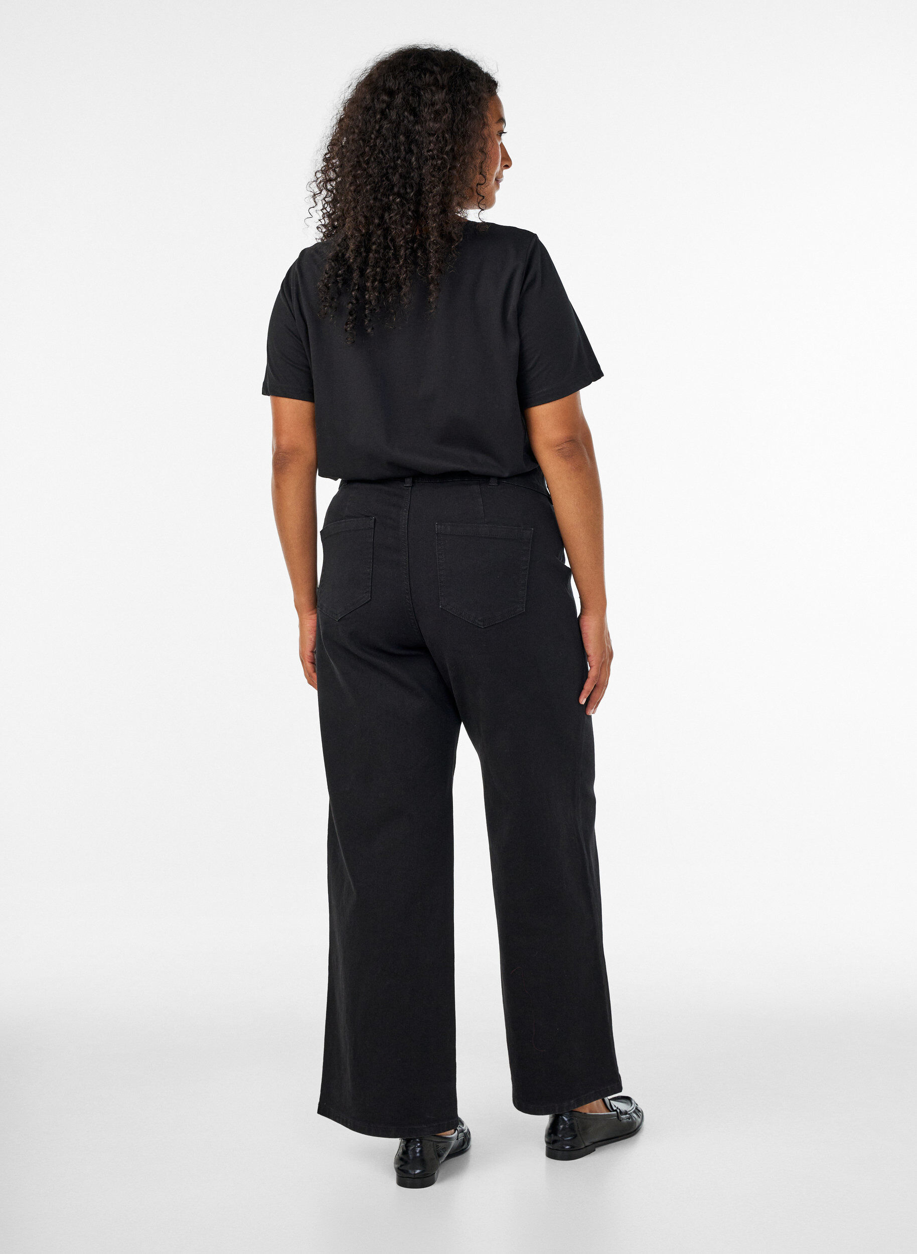 ZizzifashionWide-leg jeans, Black, Model image number 1