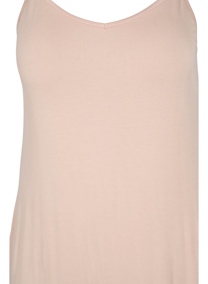 Plain-coloured slip dress in viscose, Vanilla, Packshot image number 2