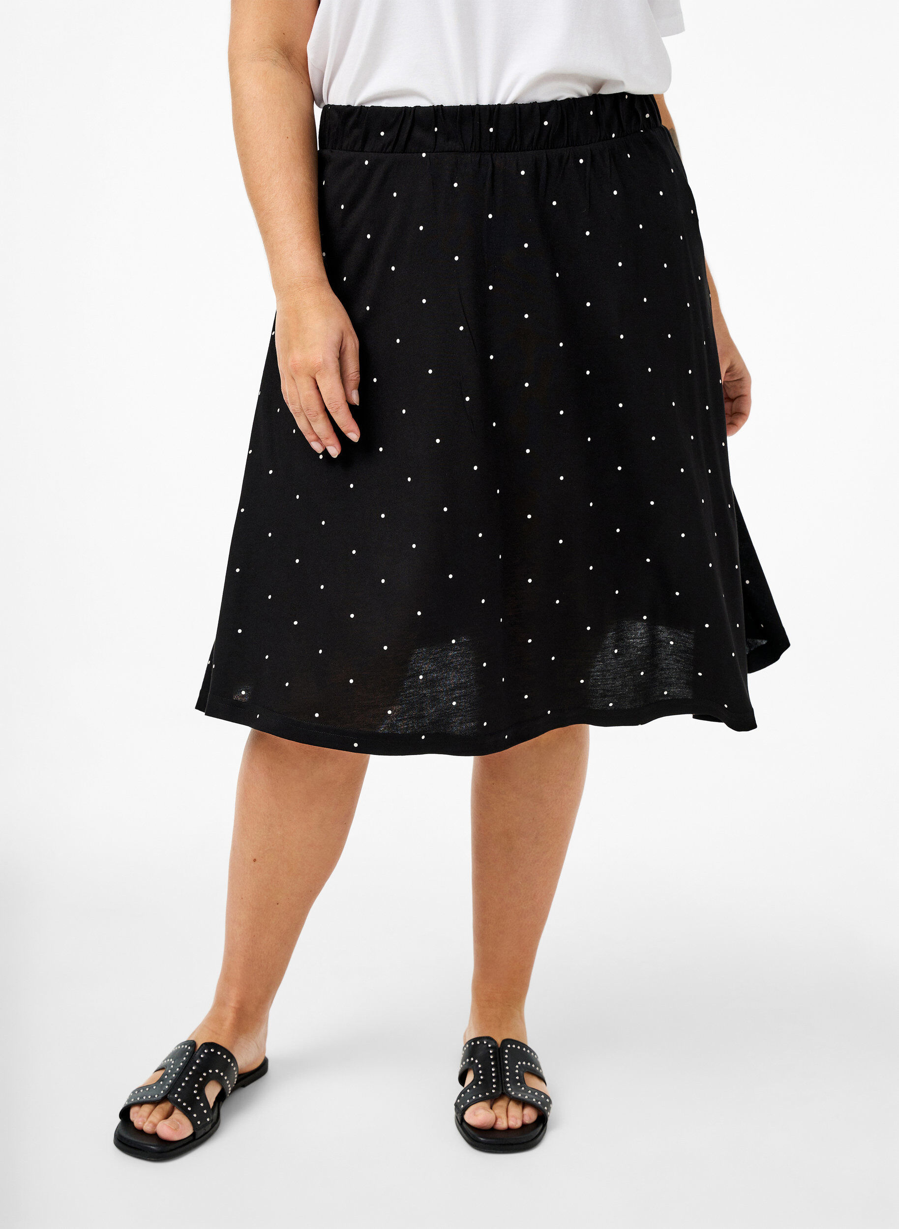 Zizzifashion2-pack skirt in viscose, Black, Model image number 1