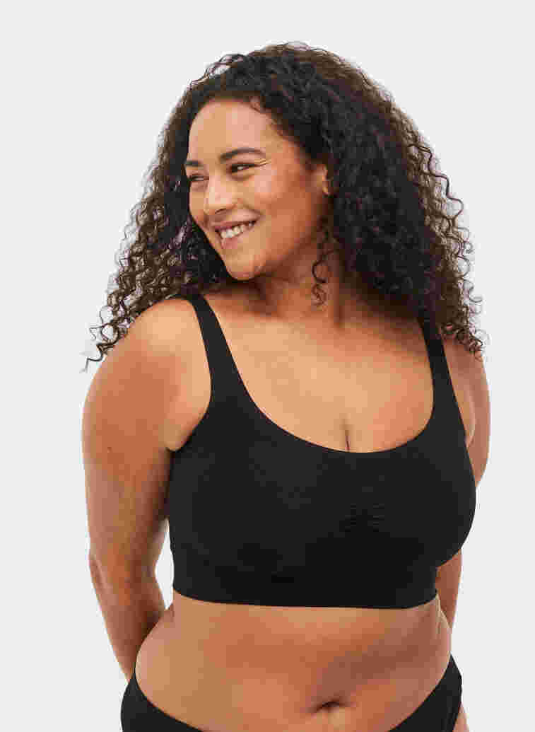 Soft non-padded bra, Black, Model image number 0
