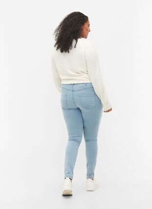 High-waisted super slim Amy jeans , Ex Lgt Blue, Model image number 1