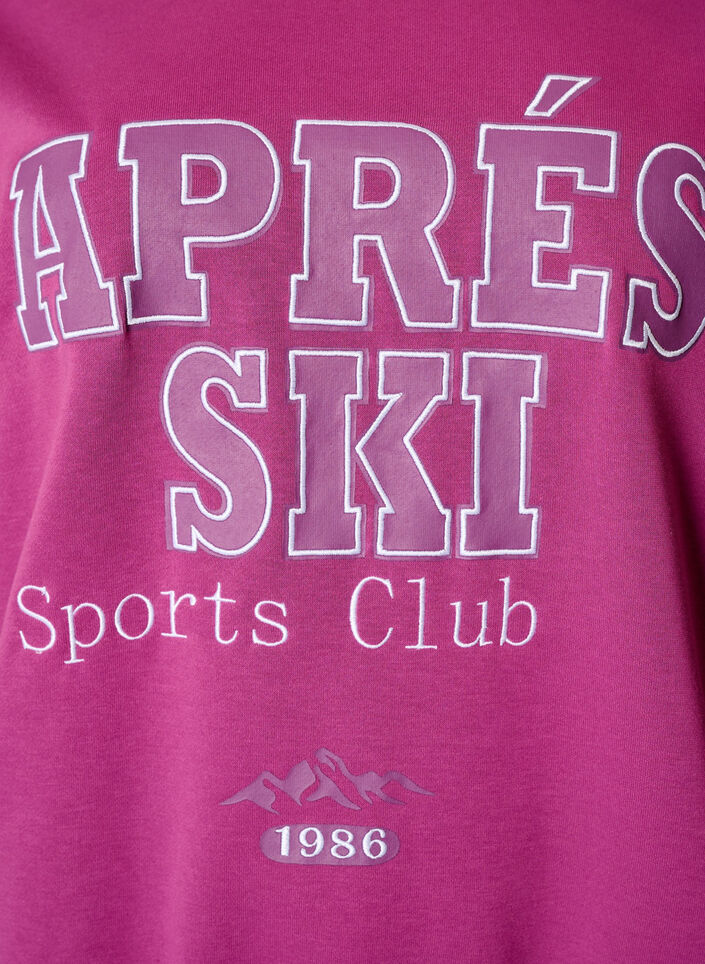 Sweatshirt with text print, Purple, Packshot image number 2
