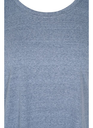 Marled cotton t-shirt, Navy Blazer melange, Packshot image number 2