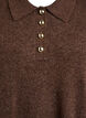 Short knit dress with polo collar and buttons, Brown, Packshot image number 2