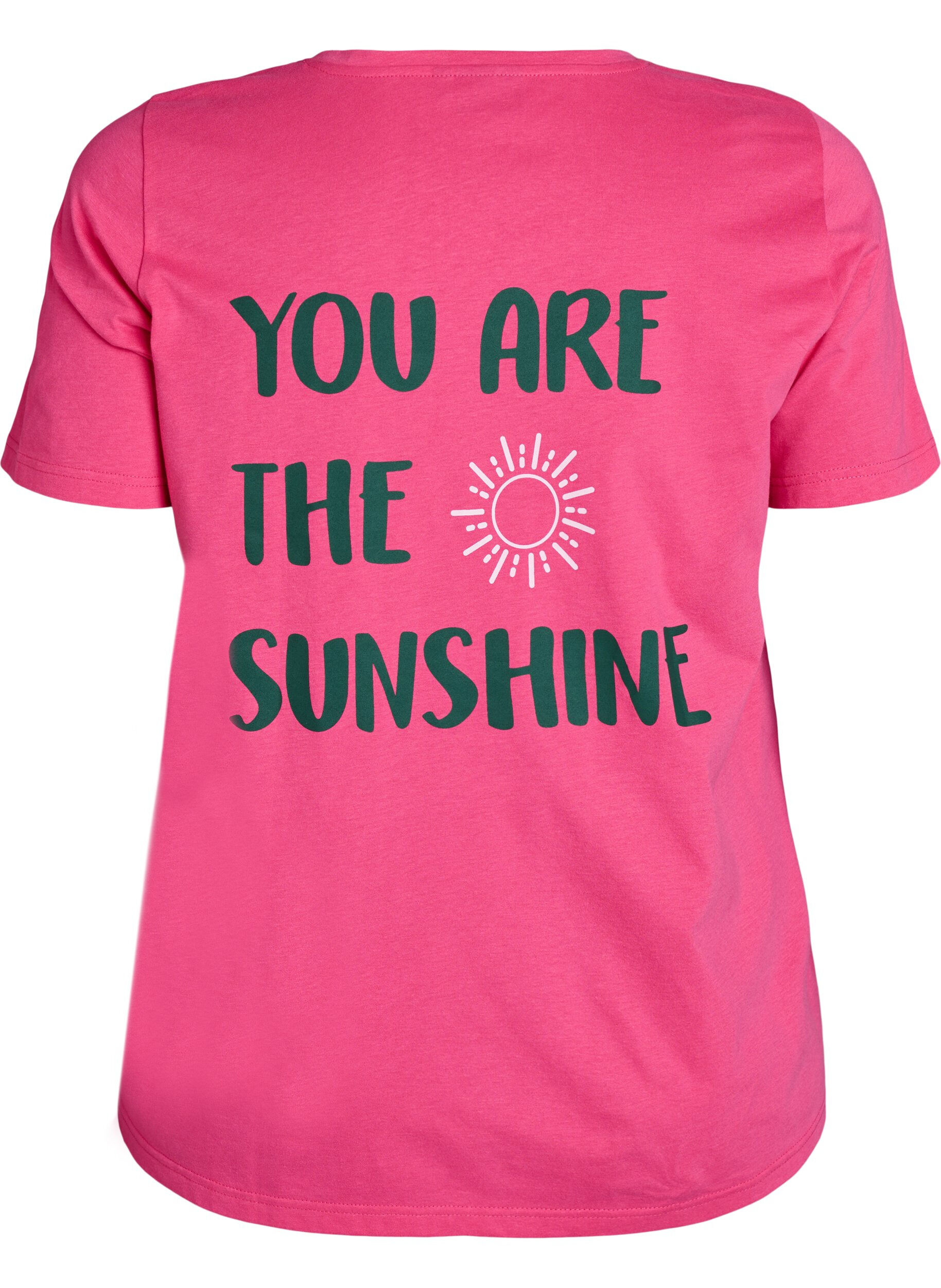 Zizzifashion T-shirt with motif, Pink, Packshot image number 1