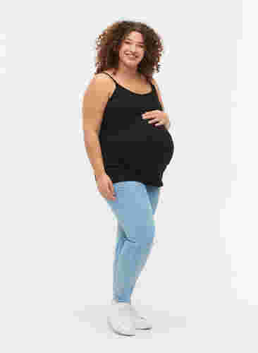 Maternity top with breastfeeding function, Black, Model image number 3