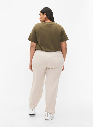 FLASH - Trousers with straight fit, Moonbeam, Model image number 1