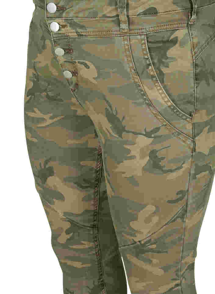 Close-fitting trousers with camouflage print, Camouflage, Packshot image number 2