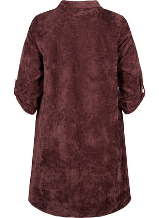 Velvet dress with 3/4-length sleeves and buttons, Fudge, Packshot image number 1