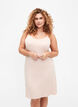 Plain-coloured slip dress in viscose, Vanilla, Model image number 0