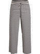 Striped pyjama trousers with a high waist and wide legs, Black, Packshot image number 0