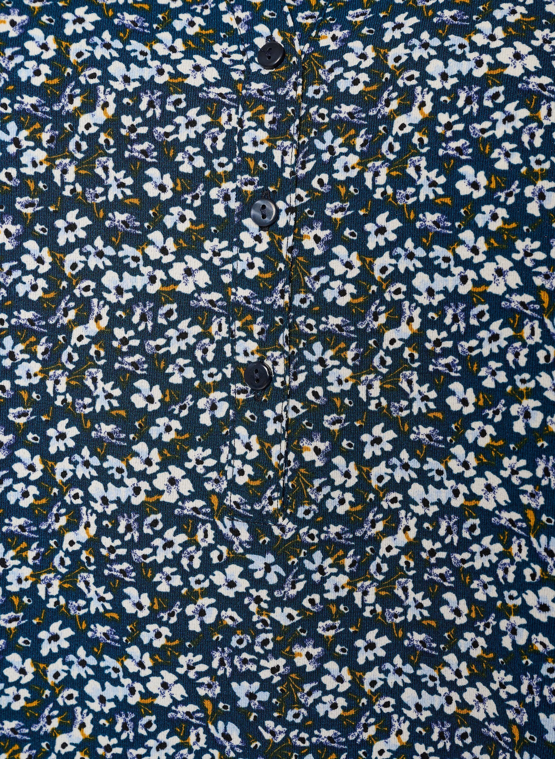 ZizzifashionBlouse with short sleeves and v-neck, Blue, Packshot image number 2