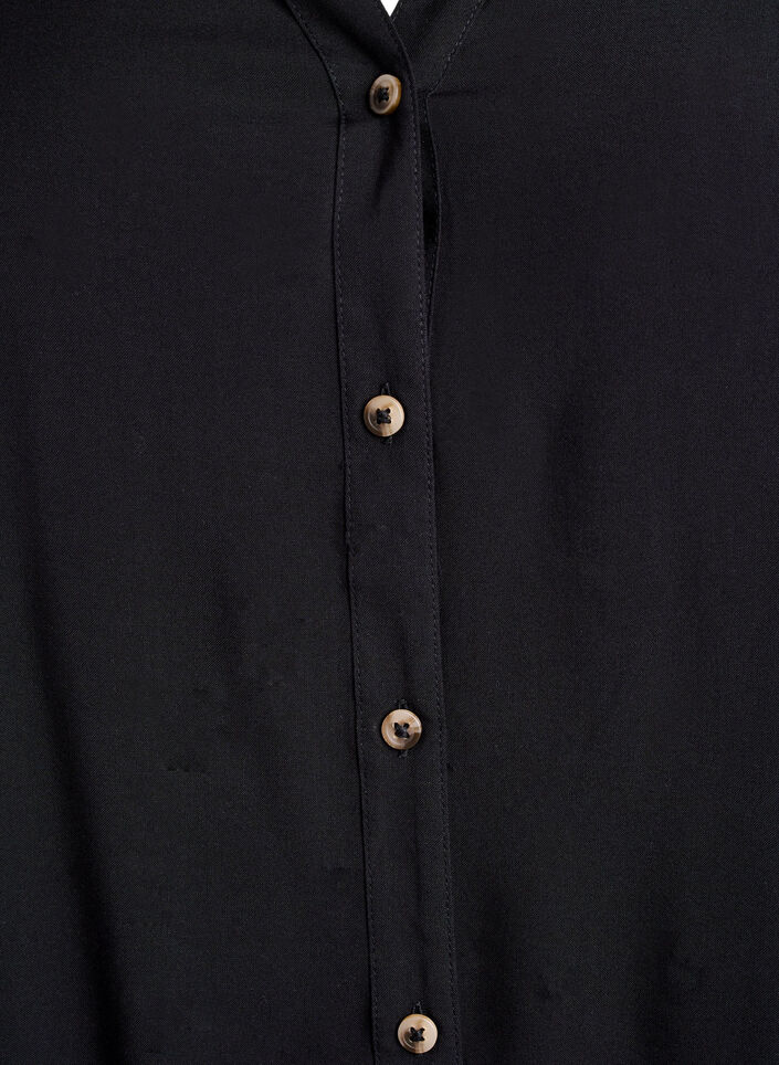 FLASH - Long-sleeved shirt with a V-neck, Black, Packshot image number 2