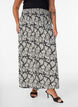 Viscose maxi skirt with smocking, Black, Model image number 2