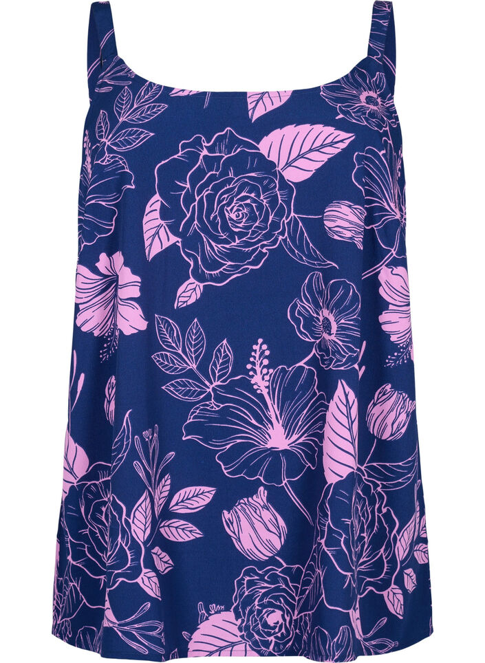 FLASH - Top with print, Medieval Blue Flower, Packshot image number 0