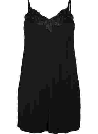 Viscose nightie with lace
