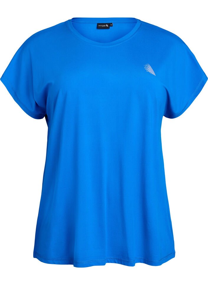 Solid-coloured training T-shirt, Blue, Packshot image number 0