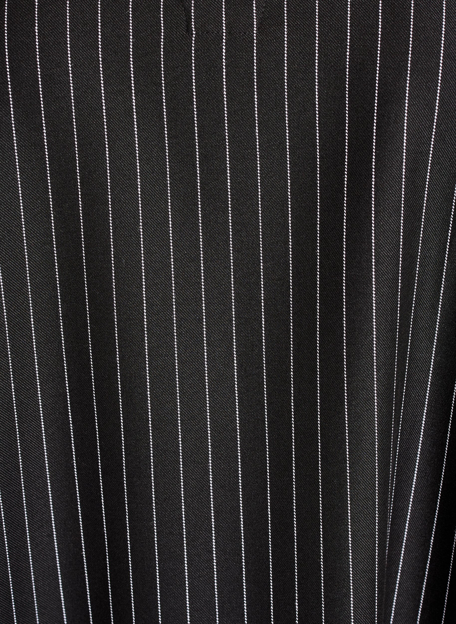 Zizzifashion Short A-line dress with pinstripes and a ruffle hem, Black, Packshot image number 2