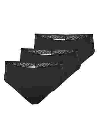 3 pack G-string with a lace trim