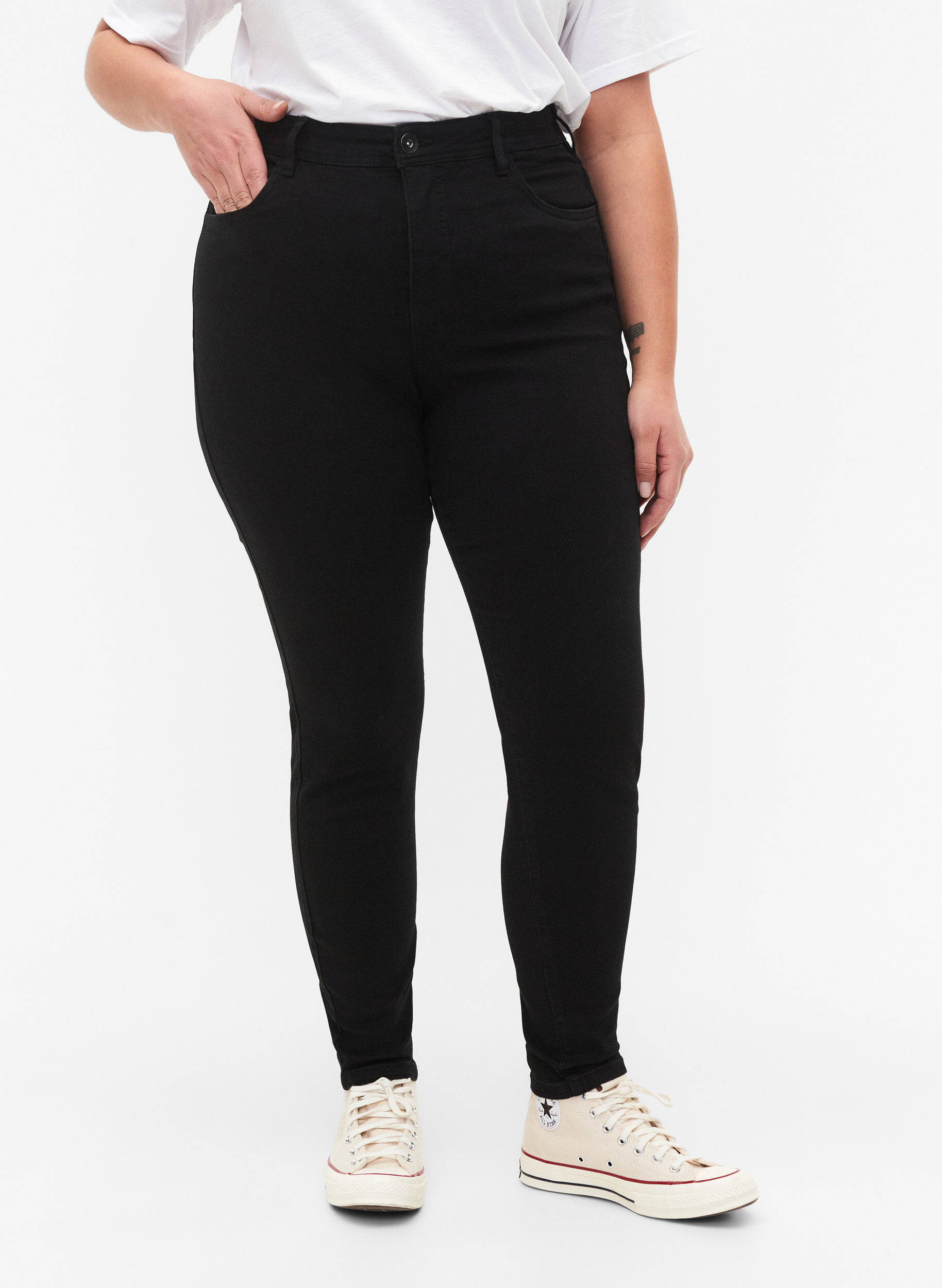 Zizzifashion Jeans with super slim fit, Black, Model image number 3
