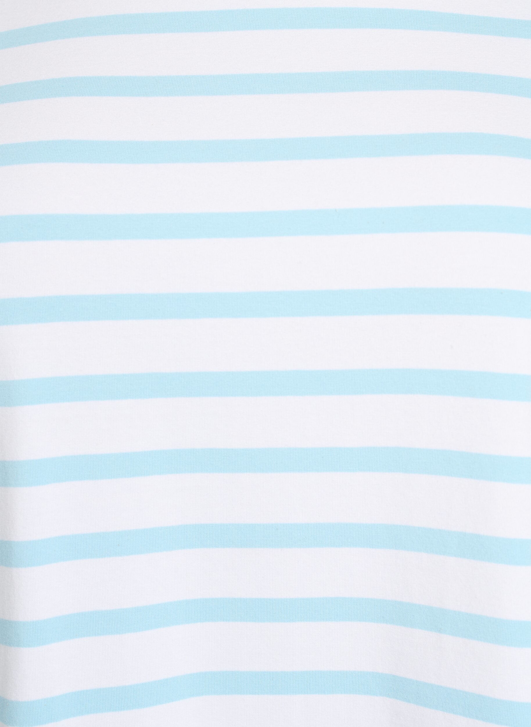 Zizzifashion Striped T-shirt in organic cotton, Light Blue, Packshot image number 2