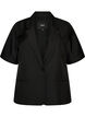 Blazer with short sleeves and lapels, Black, Packshot image number 0